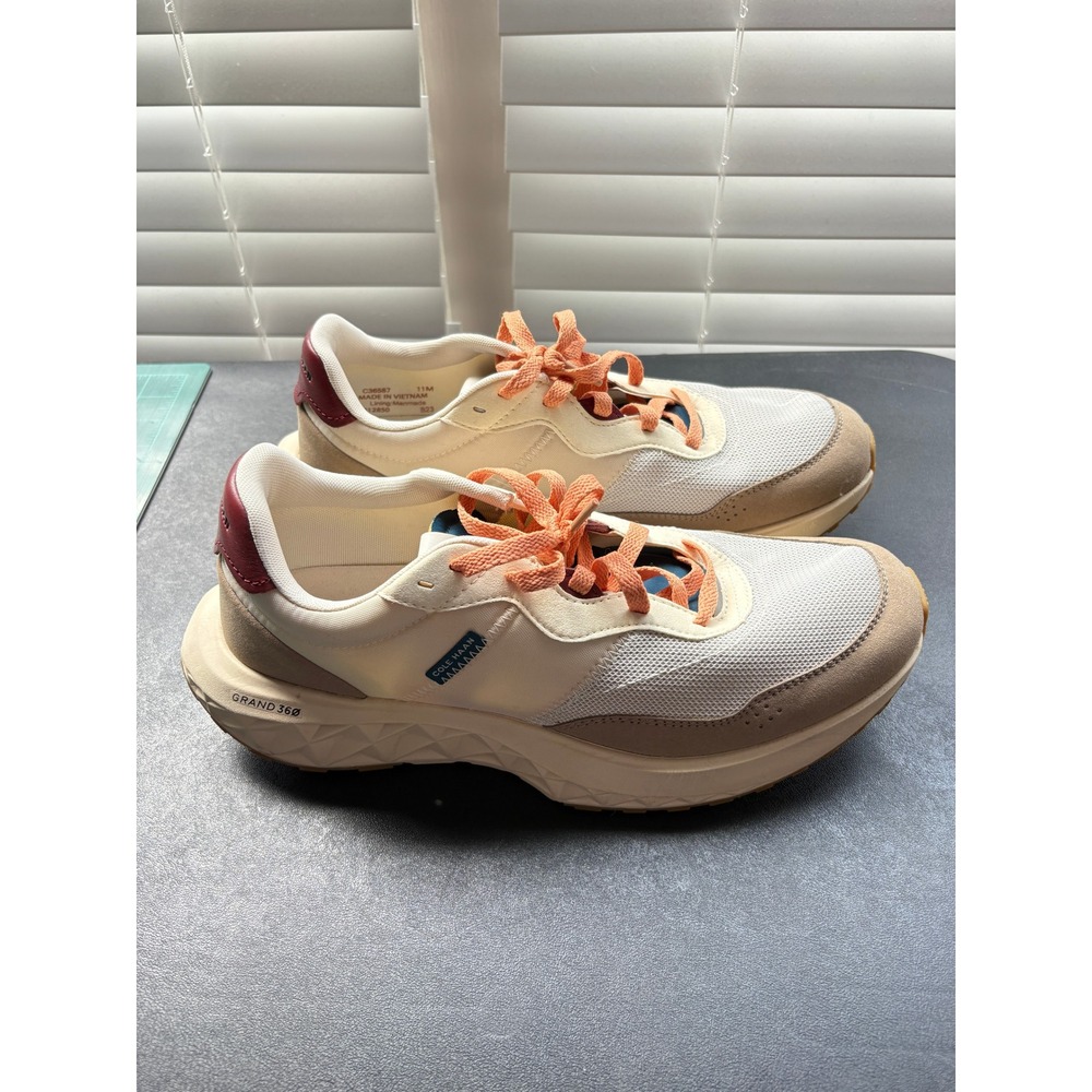 Cole Haan ZERØGRAND Sneaker Mens 11M Cream Tan Excellent Grand 360 C36587